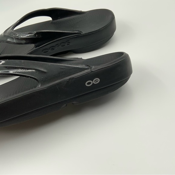 Oofos OOlala Black Women’s Thong Recovery Flip Flops Sandals. US Size W10/41. - Picture 5 of 7
